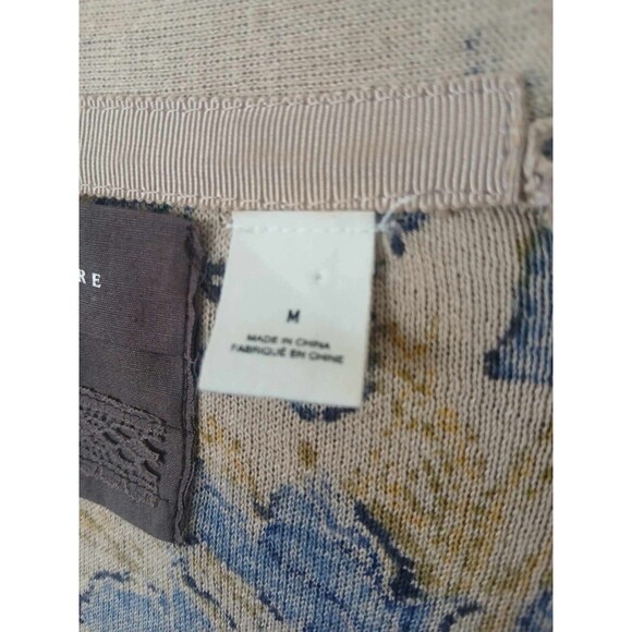 Anthropologie Guinevere Pointed Tapestry Lightweight Linen Waterfall Cardigan M - Picture 10 of 10